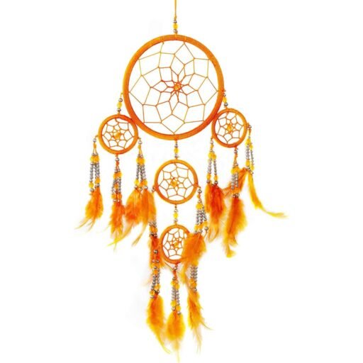 Atrapa sueños pequeña bohemio naranja