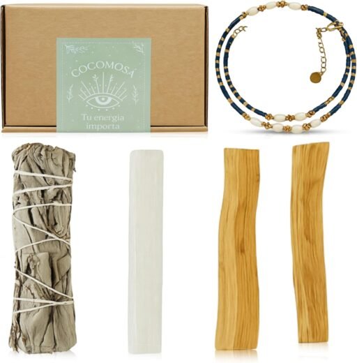 Kit Limpieza Espiritual con palo santo, salvia blanca y selenita