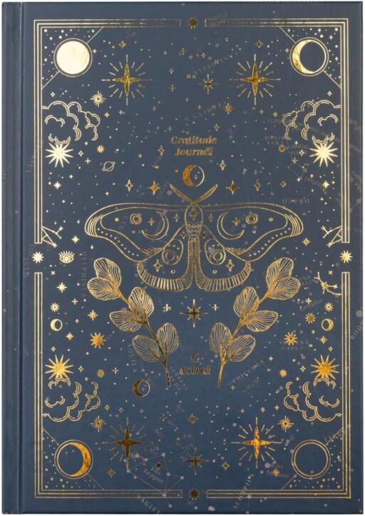 Diario Gratitud Astral - Journaling Notebook A5 de Agradecimiento para mujeres, Cubierta rígida | Mejora Tu Bienestar Diario Con 176 págs. Para Agradecer Y Reflexionar