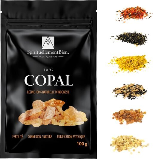 Incienso de Resina 100% Natural Sagrado Puro en Grano 50g- 100g para Fumigación, Quemador de Perfume o Incensario - Alternativa a Incienso en Barra o Cono (Copal, 100 gr)