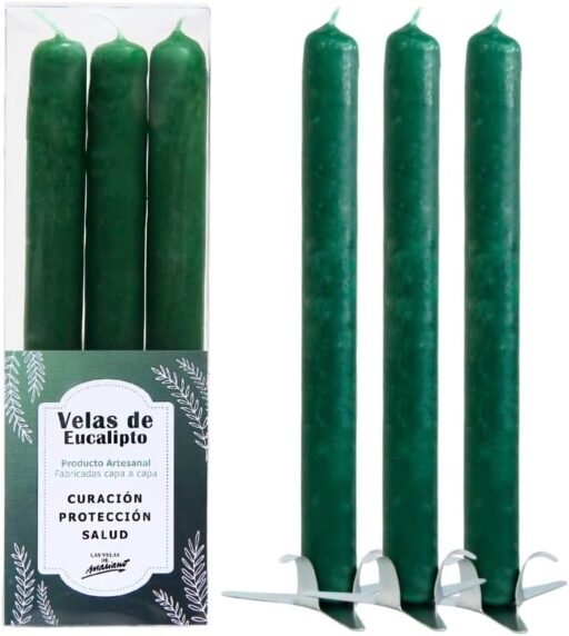 Velas de eucalipto para limpieza energética