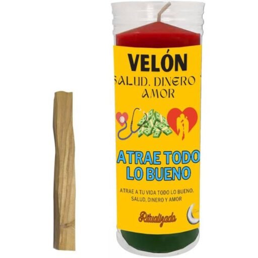 Velón ritualizado de la salud, dinero y amor