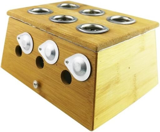 Caja de curación de bambú para terapia medicinal de moxibustión