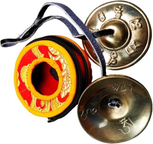 Conjunto de campanas de platillos de meditación tibetanas