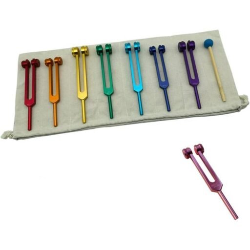 Ksrnsne Juego de Diapasones de Ocho Colores para Chakras