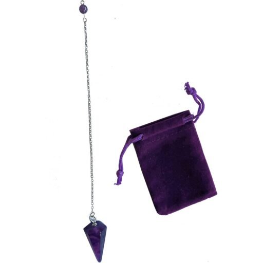Péndulo de Cristal unisex, piedra natural Amatista