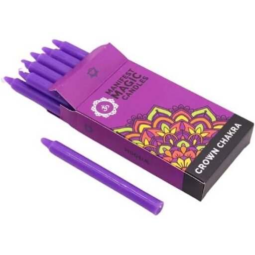 Velas moradas (paquete de 12) Chakra corona