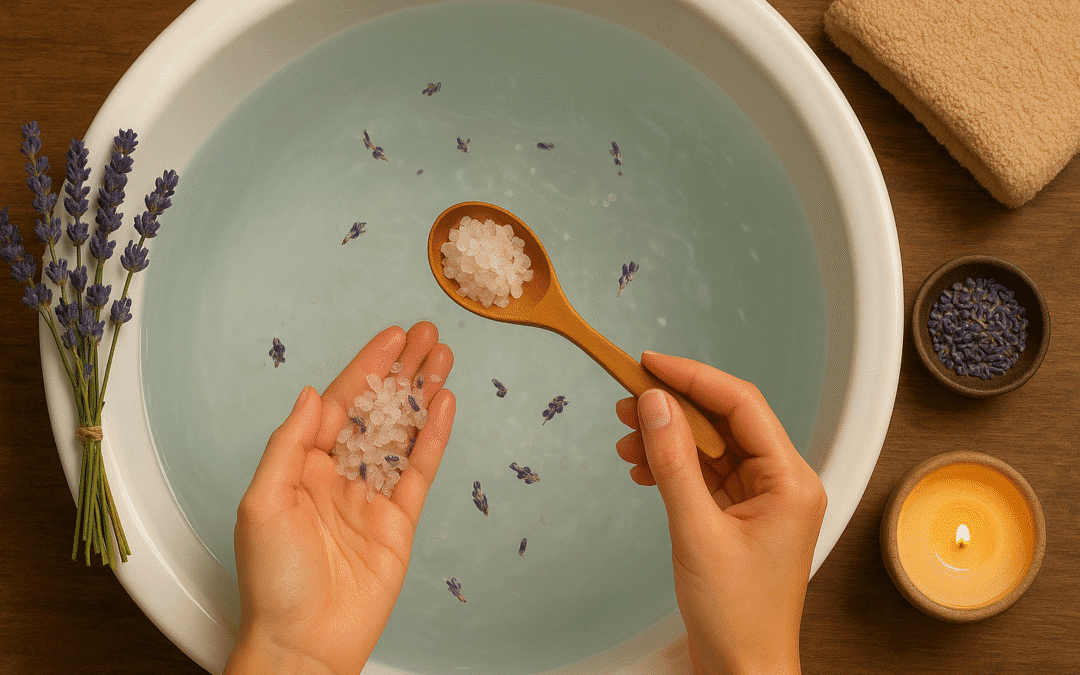 Ritual de baño energético con sal marina y lavanda 