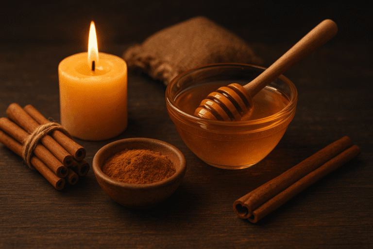 Ritual de prosperidad con miel y canela 