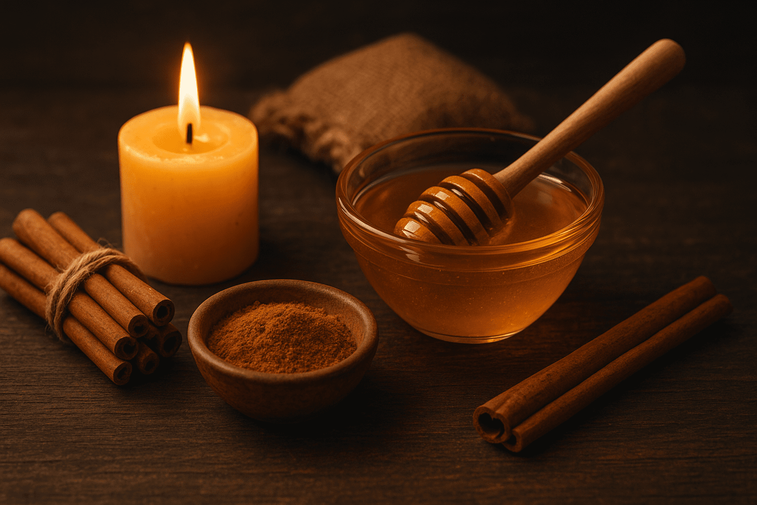 Ritual de prosperidad con miel y canela 