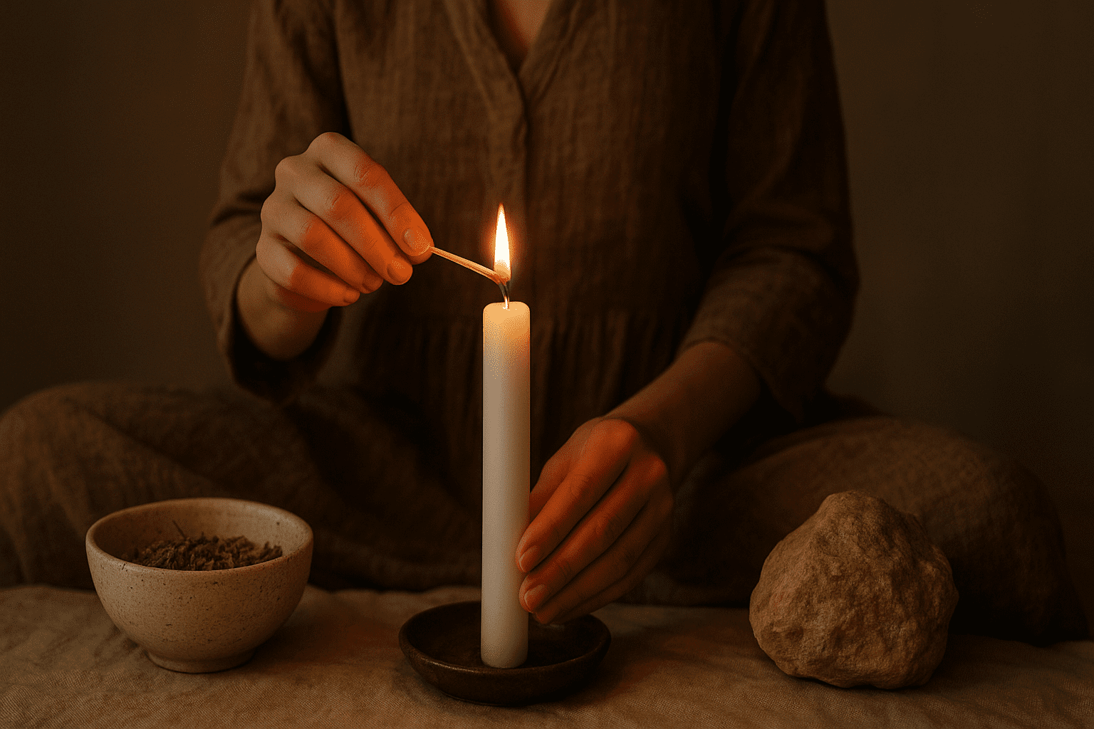 Ritual de encendido de vela para la claridad mental 