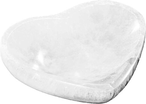 Cuenco de selenita en forma de corazón