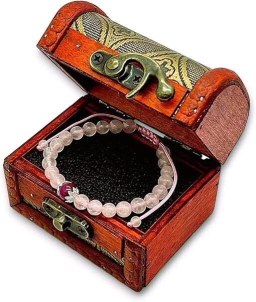 Pulsera con cuarzo rosa
