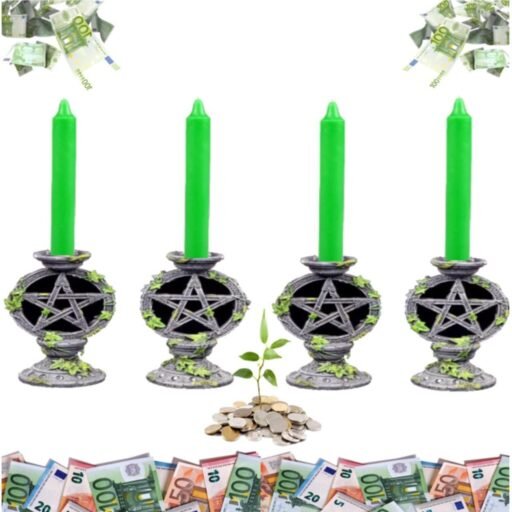 Velas verdes de rituales para atraer dinero